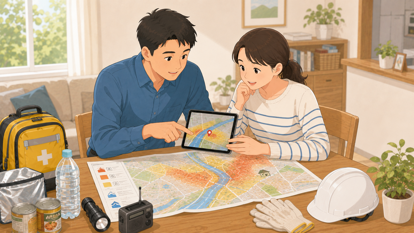ハザードマップの確認