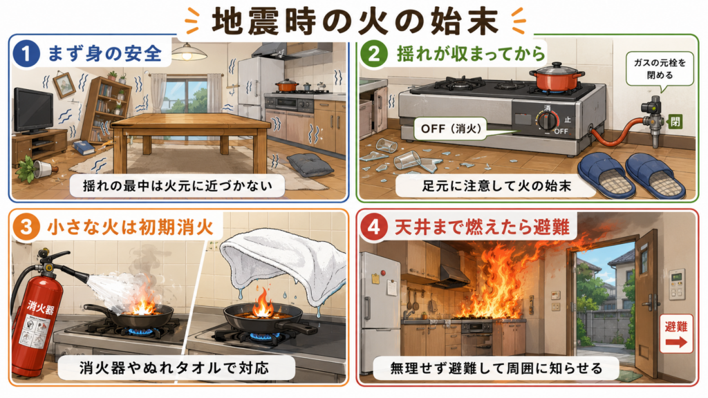 地震の時の火の始末