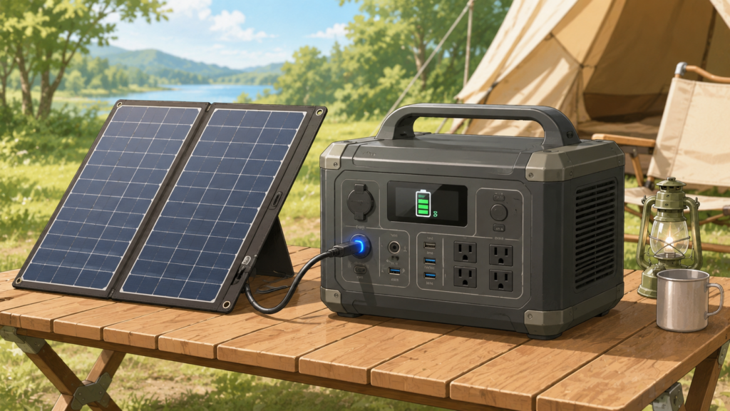 ソーラーパネル充電対応バッテリー