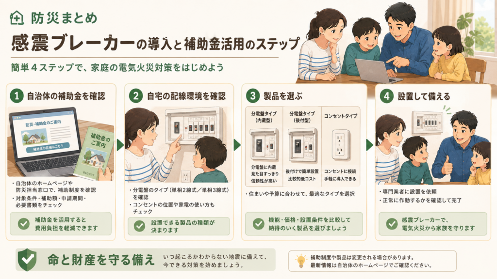 感震ブレーカーの導入と補助金活用のステップ
