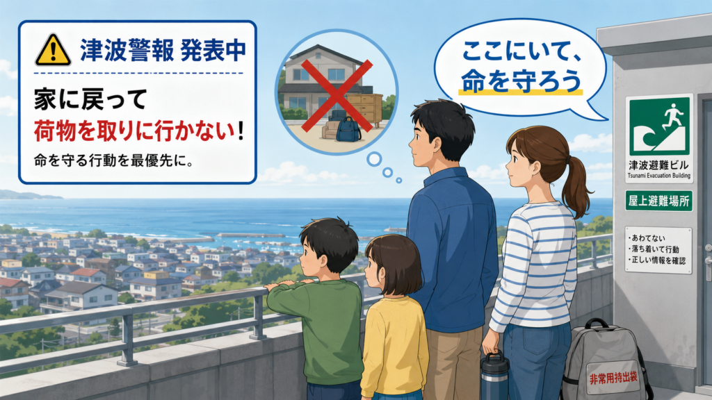 津波は避難先から戻らない