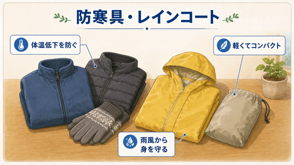 防寒具・レインコート