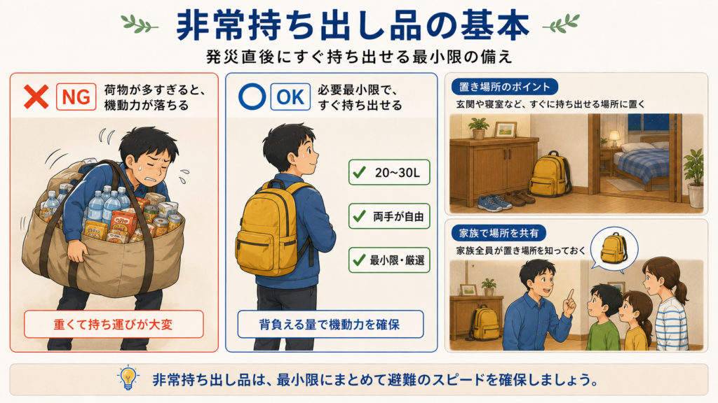 非常持ち出し品の基本