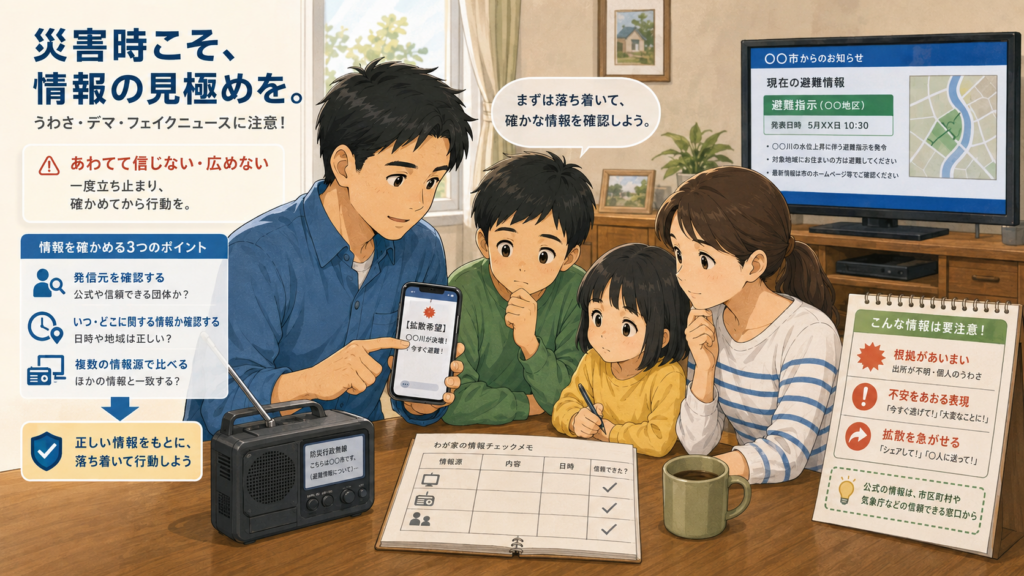 災害時のSNSのデマ・流言への注意