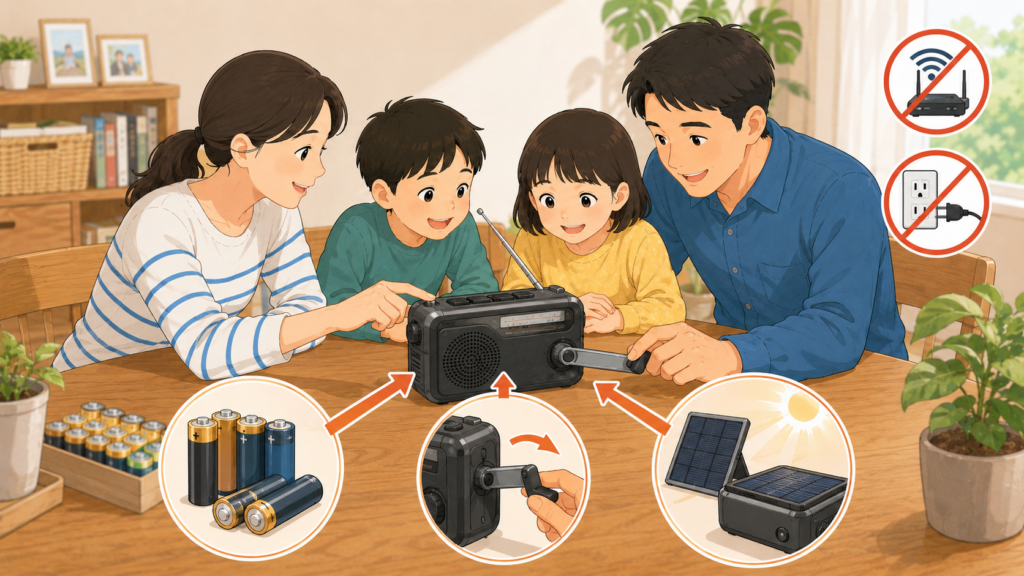 防災用携帯ラジオ