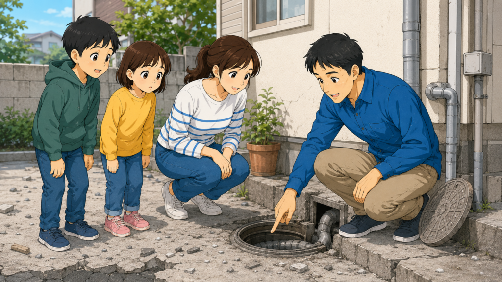 断水時の水洗トイレ