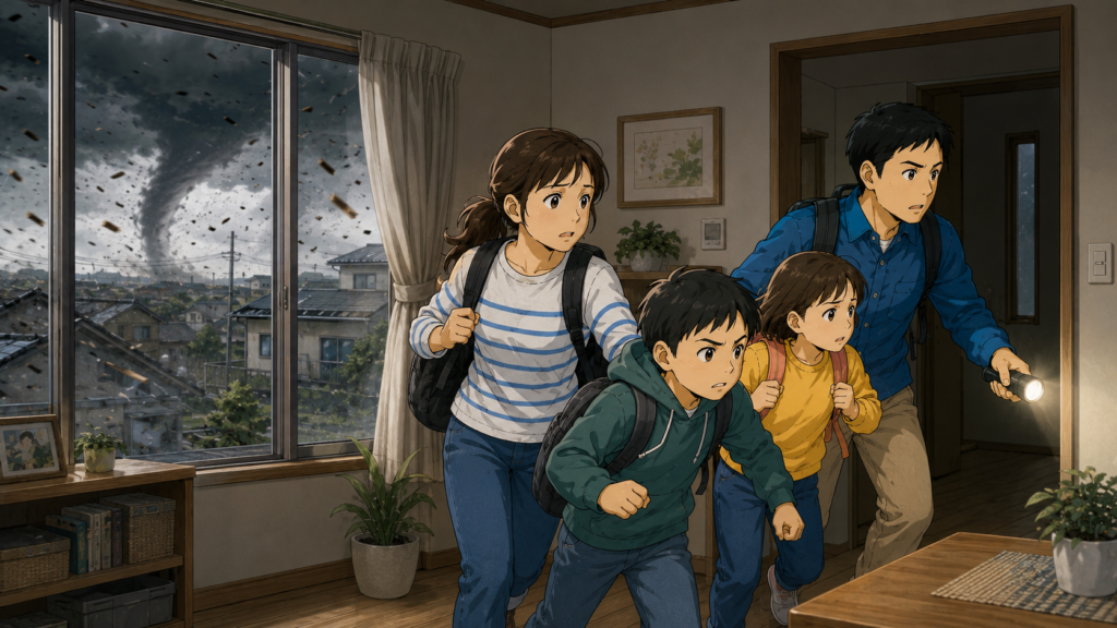 竜巻の避難