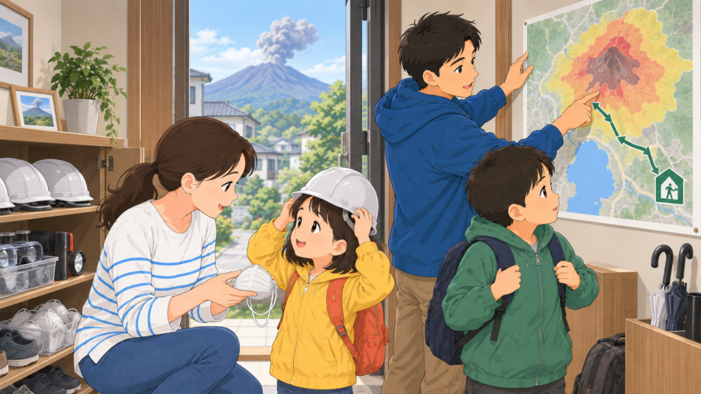 噴火情報と避難