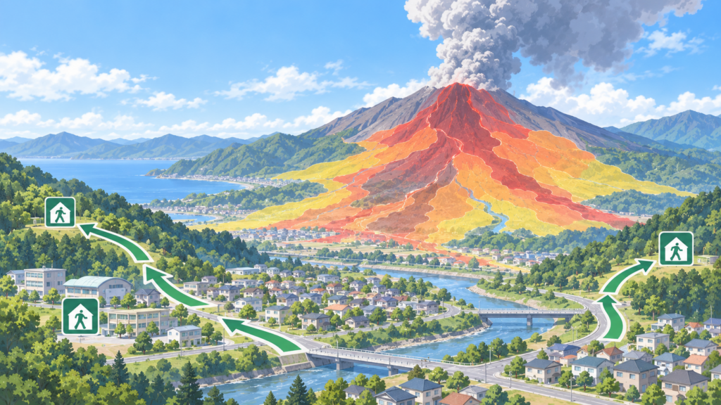 噴火情報と避難